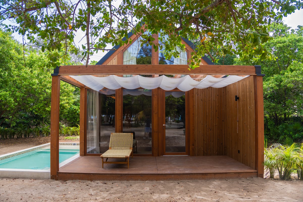 Private plunge pool on the rear terrace